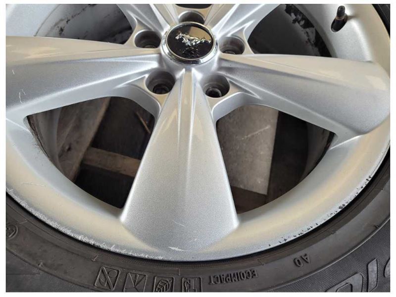 2013-2014 Ford Mustang GT S197 Wheel 18x8 Silver 5 Spoke Painted Tire - The Parts Farm