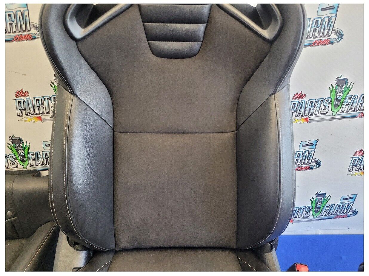 2010-2015 Chevrolet Camaro SS Recaro Coupe Bucket Leather Suede Seats Seat 2592 - The Parts Farm