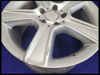 2011-2014 Mercedes Benz C Class Set Wheels 17x7.5 17x8.5 Silver Staggered Rash - The Parts Farm