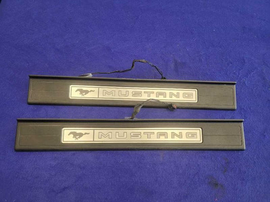2015-2023 Ford Mustang GT S550 Coupe Pair Door Sill Scuff Plates Lighted 2371 - The Parts Farm