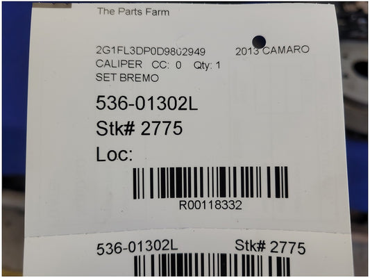 2012-2015 Chevrolet Camaro ZL1 Brembo Front Rear Brake Calipers Rotors 2775