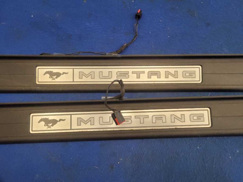 2015-2023 Ford Mustang GT S550 Pair Door Sill Plates Lighted Scuff 2489 - The Parts Farm