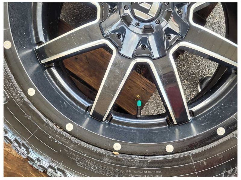 2015-2020 Ford F150 Pickup Truck Fuel Wheel 22x9.5 Black Paint Scuffs Toyo 2552 - The Parts Farm