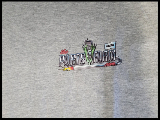 HOT!! 2022 Parts Farm Merch Logo Unisex T-Shirt Size Large in Swag Gray Shirt