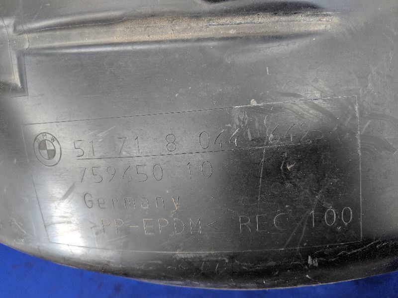 2008-2013 BMW M3 E46 Driver Left Fender Liner Splash Shield Plastic Wheel Well - The Parts Farm