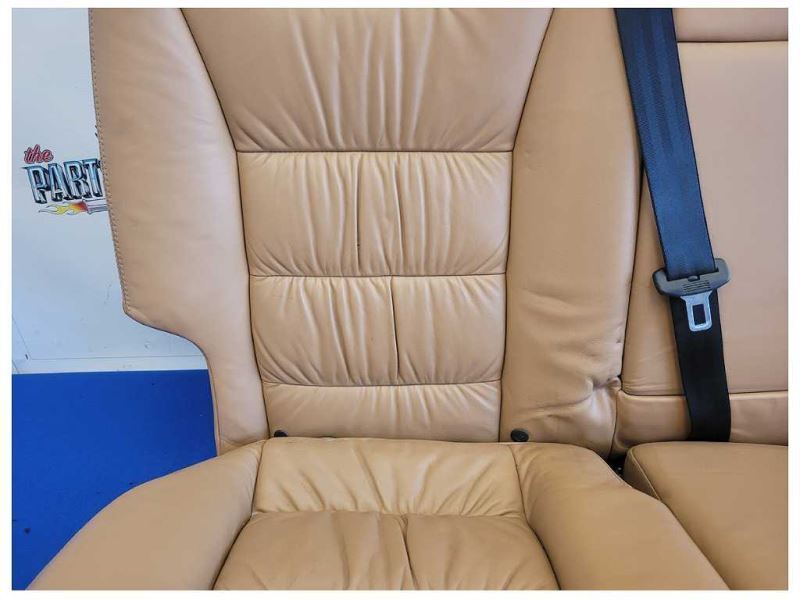 2004-2006 Porsche Cayenne Turbo 4.5L Rear Seat Fold Up Tan Upper Lower 2137 - The Parts Farm