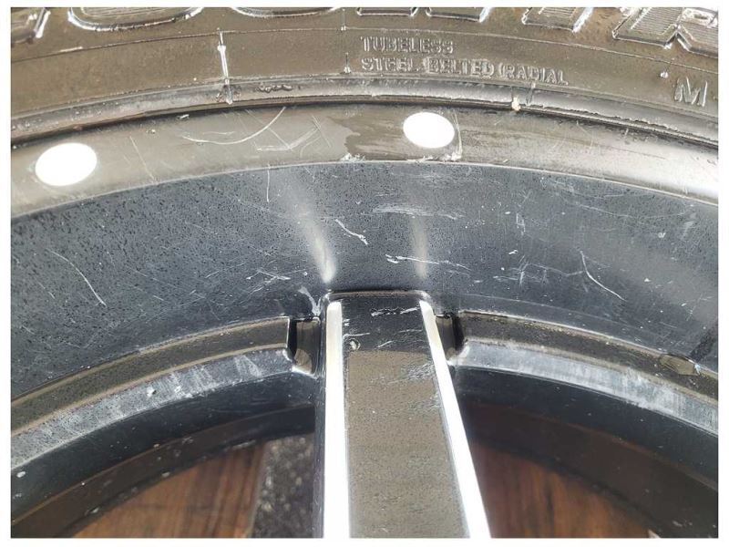 2015-2020 Ford F150 Pickup Truck Fuel Wheel 22x9.5 Black Paint Scuffs Toyo 2552 - The Parts Farm