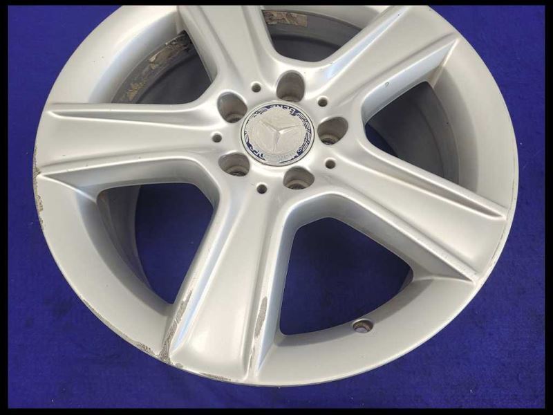 2011-2014 Mercedes Benz C Class Set Wheels 17x7.5 17x8.5 Silver Staggered Rash - The Parts Farm