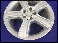 2011-2014 Mercedes Benz C Class Set Wheels 17x7.5 17x8.5 Silver Staggered Rash - The Parts Farm