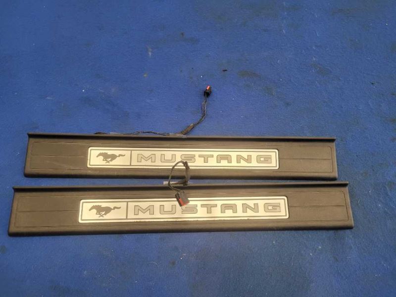 2015-2023 Ford Mustang GT S550 Pair Door Sill Plates Lighted Scuff 2489 - The Parts Farm