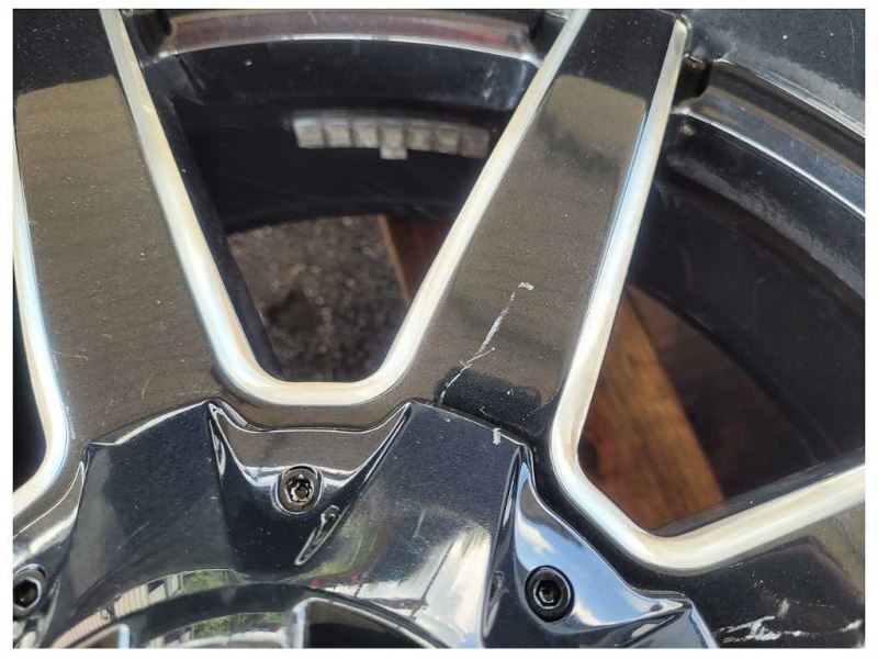 2015-2020 Ford F150 Pickup Truck Fuel Wheel 22x9.5 Black Paint Scuffs Toyo 2552 - The Parts Farm