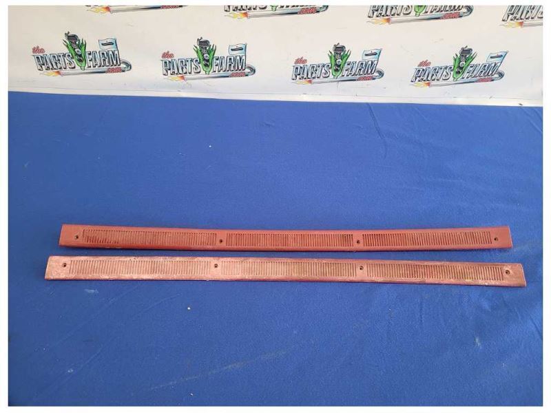 1987-1993 Ford Mustang GT LX 5.0L Pair of Door Sill Scuff Plates Red Trim 2298 - The Parts Farm