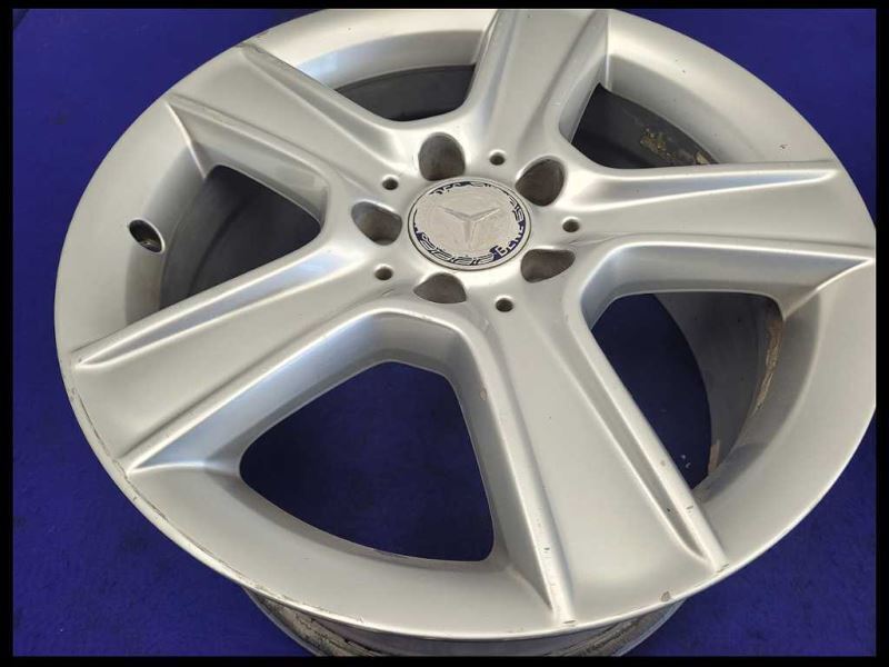 2011-2014 Mercedes Benz C Class Set Wheels 17x7.5 17x8.5 Silver Staggered Rash - The Parts Farm
