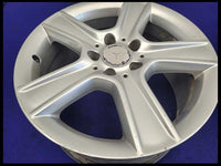 2011-2014 Mercedes Benz C Class Set Wheels 17x7.5 17x8.5 Silver Staggered Rash - The Parts Farm