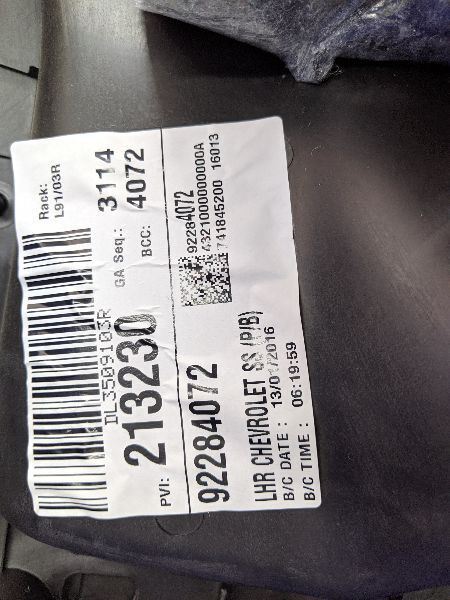 2014-2017 Chevrolet SS Caprice Sedan Alcantara Driver Rear Door Panel Trim OEM - The Parts Farm
