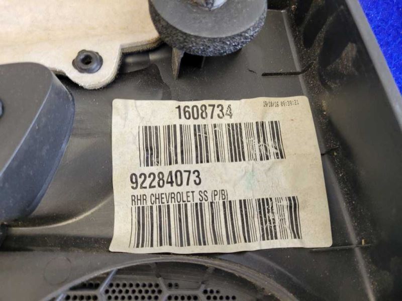 2014-2017 Chevrolet SS 6.2L Sedan Passenger Right Rear Door Panel Card Trim - The Parts Farm