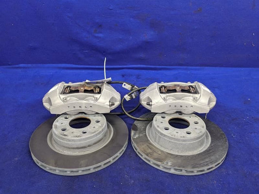 2017 2018 2019 2020 Tesla Model 3 AWD Brembo Front 4 Piston Brake Calipers Rotor - The Parts Farm