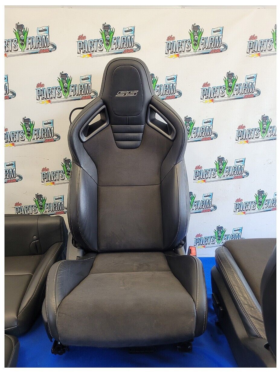 2010-2015 Chevrolet Camaro SS Recaro Coupe Bucket Leather Suede Seats Seat 2592 - The Parts Farm