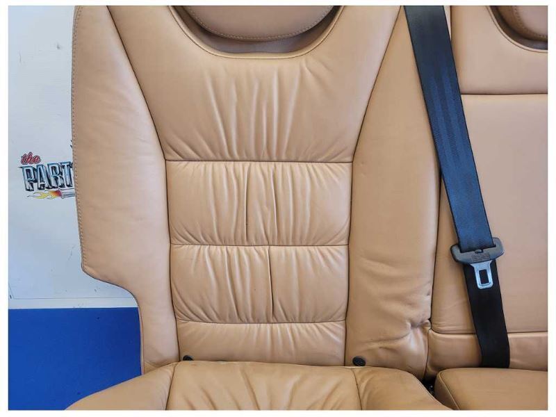 2004-2006 Porsche Cayenne Turbo 4.5L Rear Seat Fold Up Tan Upper Lower 2137 - The Parts Farm