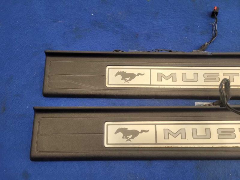 2015-2023 Ford Mustang GT S550 Pair Door Sill Plates Lighted Scuff 2489 - The Parts Farm