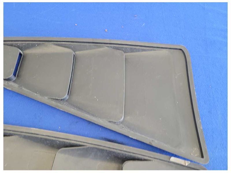 2005-2014 Ford Mustang GT Coupe Pair Side Louvers Window Paint Matte Black 2585 - The Parts Farm
