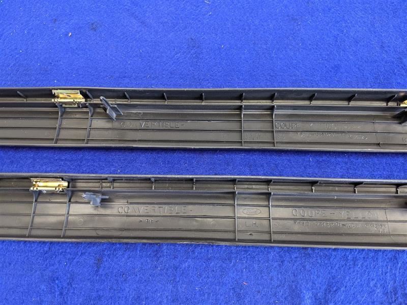 2003-2004 Ford Mustang Cobra SVT DOHC 4.6L Pair Door Sill Scuff Plates Black - The Parts Farm