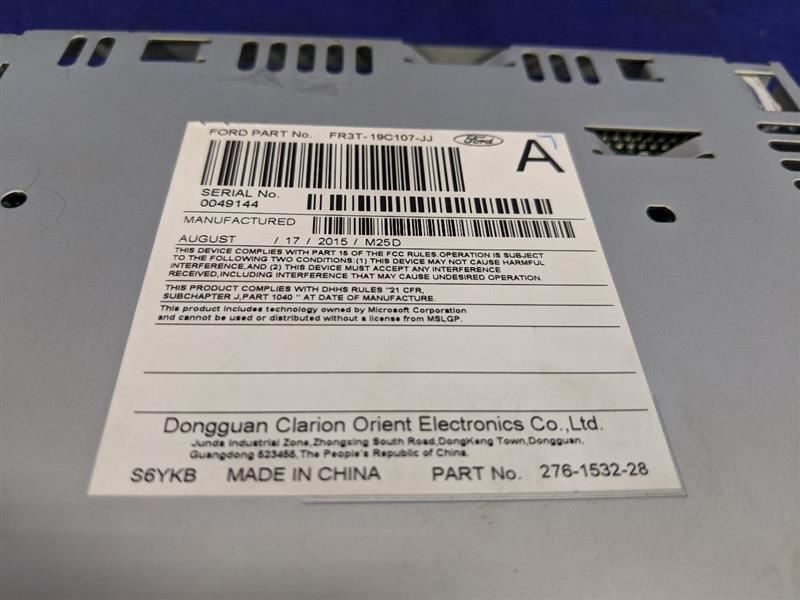 2015-2016 Ford Mustang GT S550 Audio Radio Receiver Am-fm-cd Single Disc - The Parts Farm