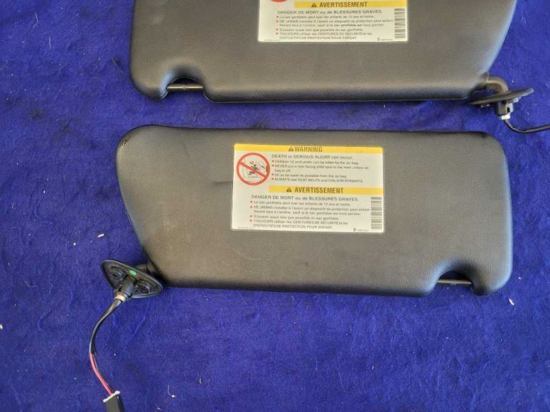 2003-2006 Chevrolet SSR Pickup Truck Pair Sun Visors Shade Light Black - The Parts Farm