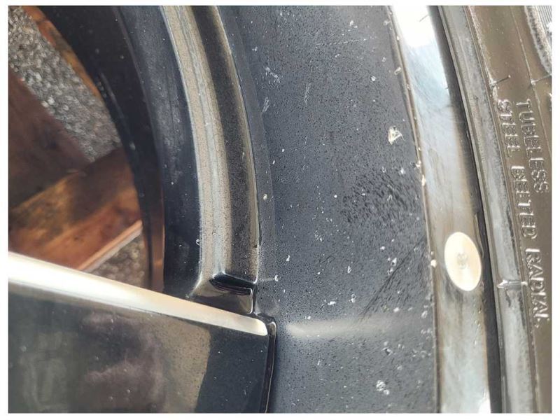 2015-2020 Ford F150 Pickup Truck Fuel Wheel 22x9.5 Black Paint Scuffs Toyo 2552 - The Parts Farm