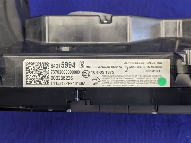 2016-2017 Chevrolet Camaro SS Single Climate A/C Heat Control Panel OEM - The Parts Farm