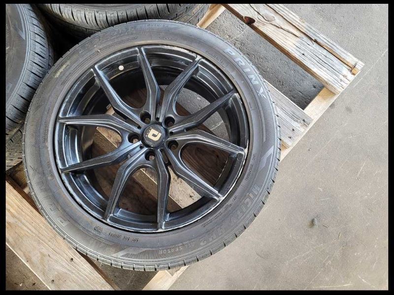2011-2014 Ford Mustang GT 3 Drag Wheel 18x8 Black Spoke Painted Tire Scuffs - The Parts Farm