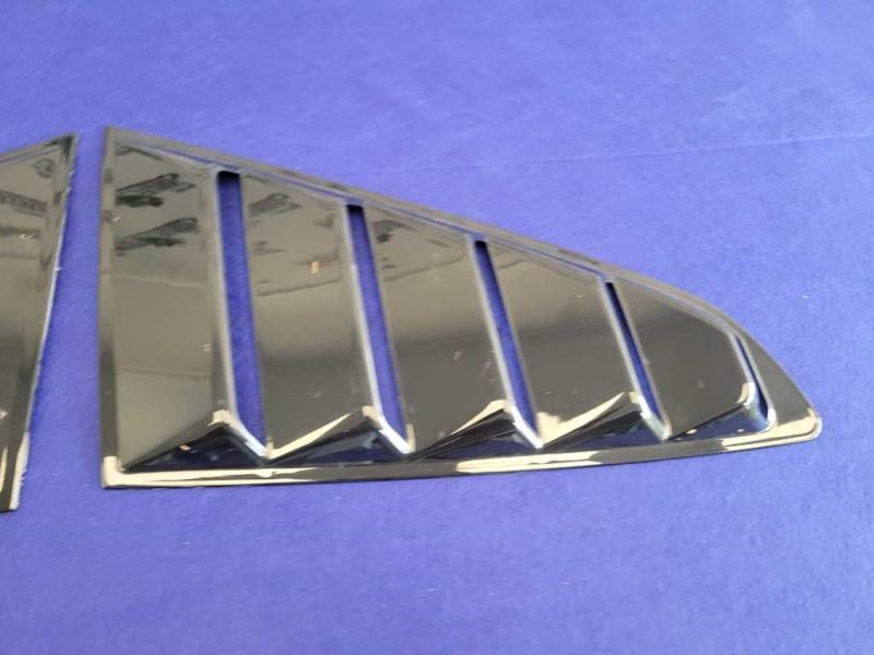 2015-2022 Ford Mustang GT S550 Rear Quarter Windows Louvers Covers 2374 - The Parts Farm