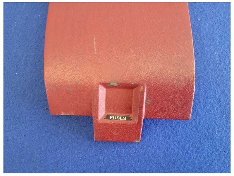 1987-1989 Ford Mustang GT LX 5.0L Fuse Box Cover Trim Red Driver Dash 2298 - The Parts Farm