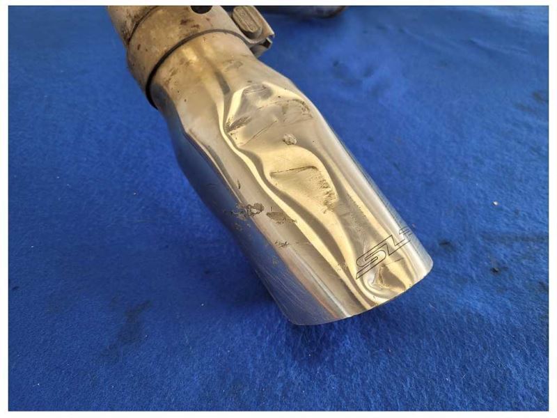 2010-2015 Chevrolet Camaro SS Coupe SLP Exhaust Tips Muffler Axle *Dents* 2528 - The Parts Farm