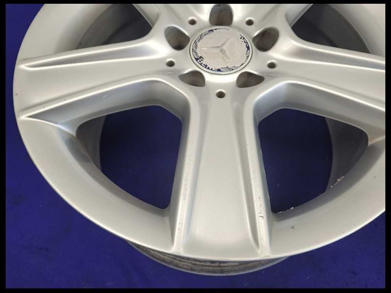 2011-2014 Mercedes Benz C Class Set Wheels 17x7.5 17x8.5 Silver Staggered Rash - The Parts Farm