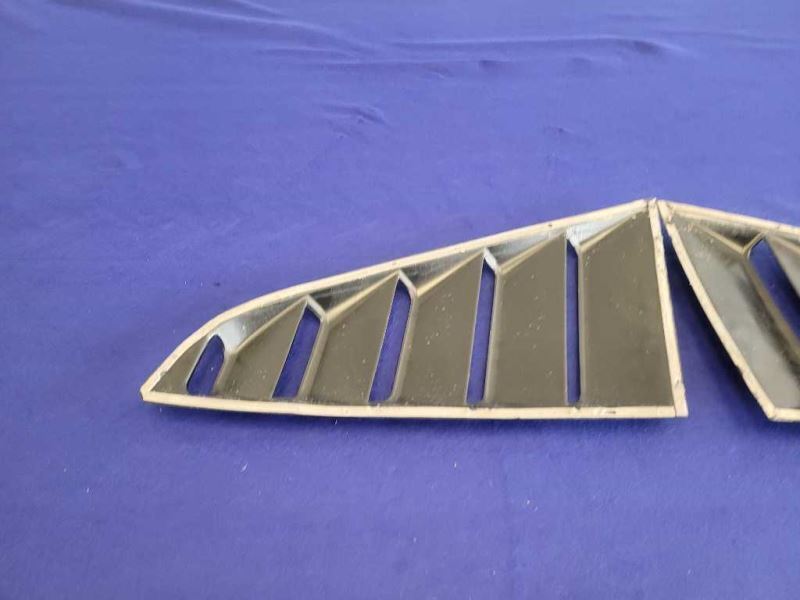 2015-2022 Ford Mustang GT S550 Rear Quarter Windows Louvers Covers 2374 - The Parts Farm