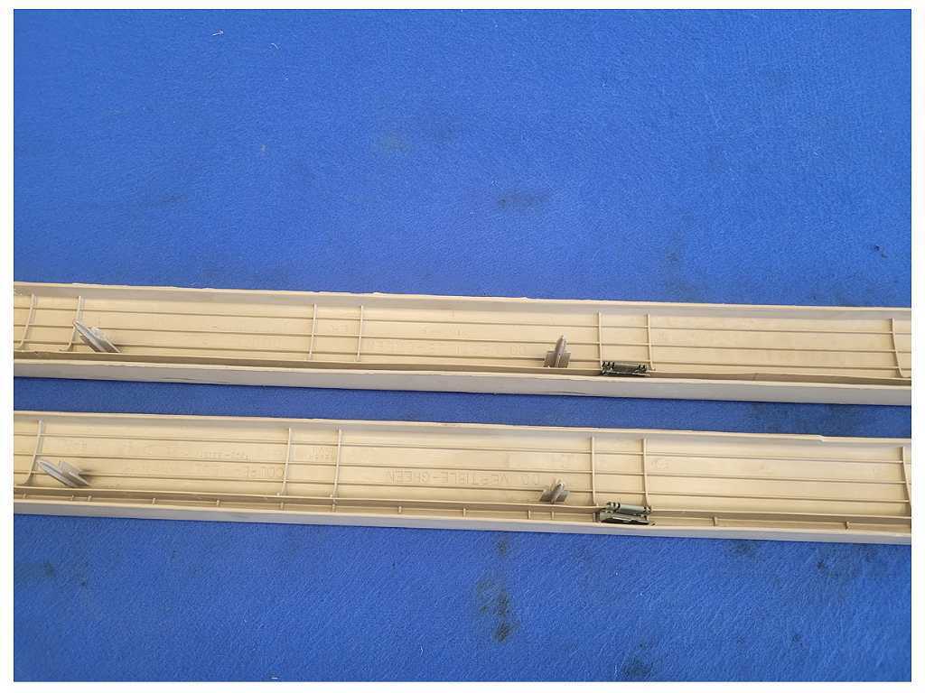 1999-2004 Ford Mustang GT 4.6L Pair Door Sill Scuff Plates Tan 2561 - The Parts Farm