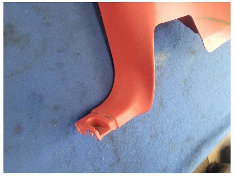 1994-1998 Ford Mustang GT Coupe Passenger Rear Quarter Plastic Trim Red Black - The Parts Farm