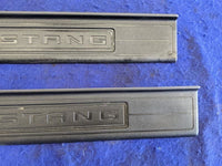 2015-2023 Ford Mustang GT S550 Door Sill Scuff Plate Trim Molding Pair OEM - The Parts Farm