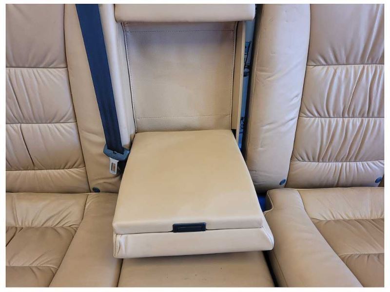 2004-2006 Porsche Cayenne Turbo 4.5L Rear Seat Fold Up Tan Upper Lower 2137 - The Parts Farm