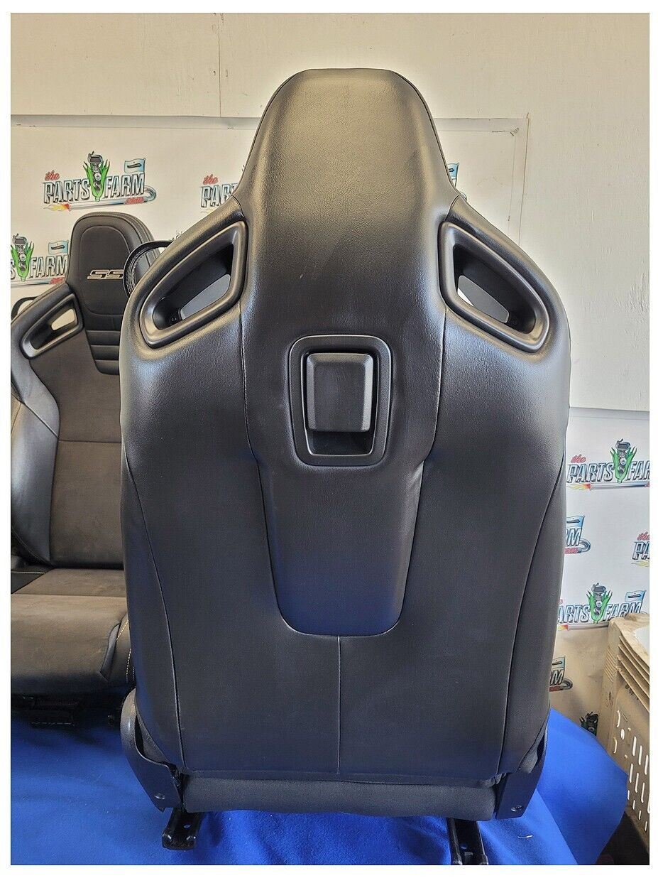 2010-2015 Chevrolet Camaro SS Recaro Coupe Bucket Leather Suede Seats Seat 2592 - The Parts Farm