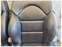 2001-2006 BMW M3 E46 M/T Coupe Set Black Seats Leather Front Back *Worn* 2445 - The Parts Farm