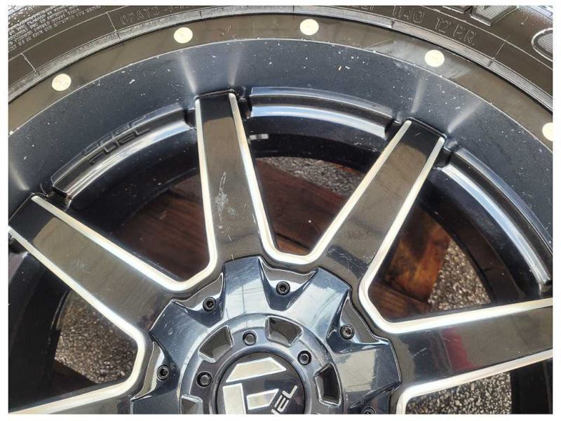 2015-2020 Ford F150 Pickup Truck Fuel Wheel 22x9.5 Black Paint Scuffs Toyo 2552 - The Parts Farm