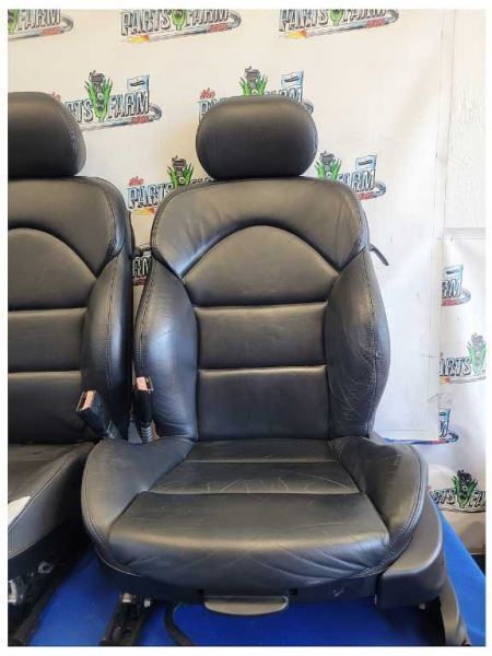 2001-2006 BMW M3 E46 M/T Coupe Set Black Seats Leather Front Back *Worn* 2445 - The Parts Farm