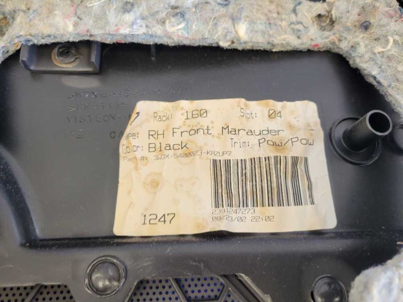 2003-2004 Mercury Marauder 4.6L 4v Passenger Front Door Panel Card 1296 - The Parts Farm