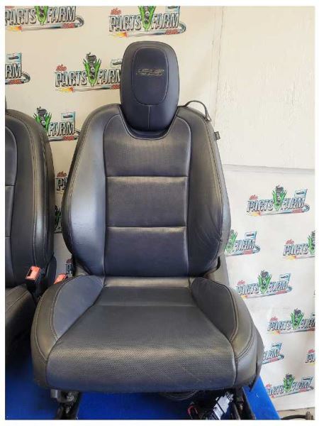 2012-2015 Chevrolet Camaro SS Convertible Set Seats Bucket Leather Blue 2582 - The Parts Farm