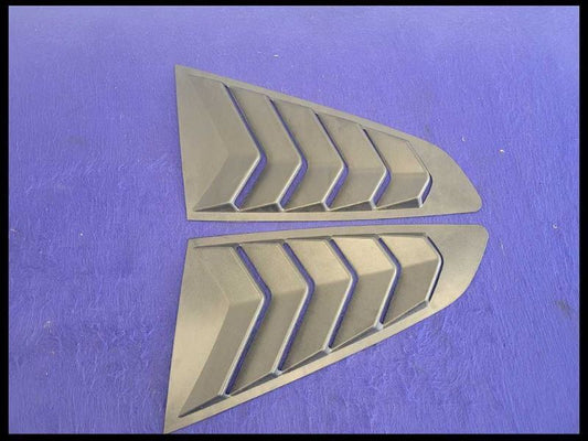 2015-2021 Ford Mustang GT S550 Quarter Glass Covers Side Louvered Window Fins - The Parts Farm
