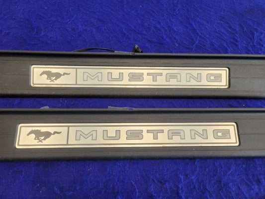 2015-2023 Ford Mustang GT S550 Pair Door Sill Plates Scuff Lighted Panel 2387