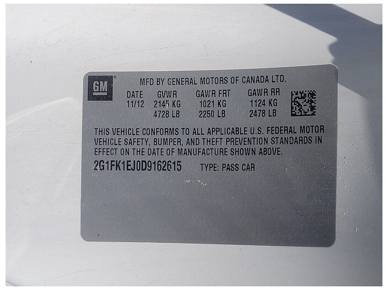 Stock 2503. 2013 Chevrolet Camaro 2SS Coupe Clear Title Frame Body Shell Paint White 52k Mile 2503 - The Parts Farm