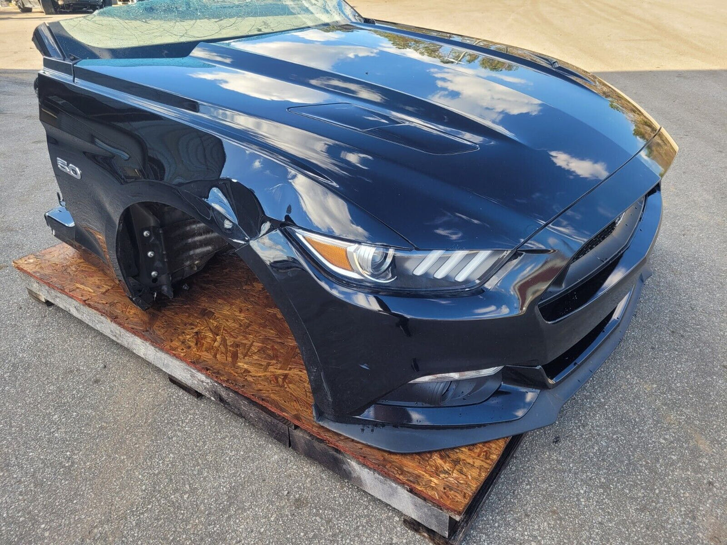 2015-2017 Ford Mustang GT S550 Front Clip Bumper Fender Hood Paint G1 2643 pp1 - The Parts Farm